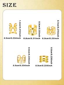 50pcs Alloy Braiding Mixed Set, Hair Dreadlock Accessory Braid, Metal Hair Rings Cuffs Clips For Dreadlock Accessory Jewelry Decorations(Without Box) - Gold - View 7