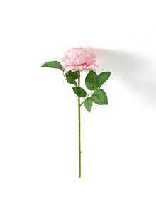MEHELANY 5/1pc Light Pink Artificial Peony Flower With Stem, Faux Flower For Home Party Decor, Wedding Centerpiece, Home Vase Arrangement, Autumn Decoration, Living Room, Kitchen, Hotel And Office Decor - Pink - View 6