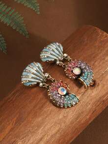 1 Pair Seashell Fashion Niche Design Beach Vacation Style Earrings - Multicolor - View 3