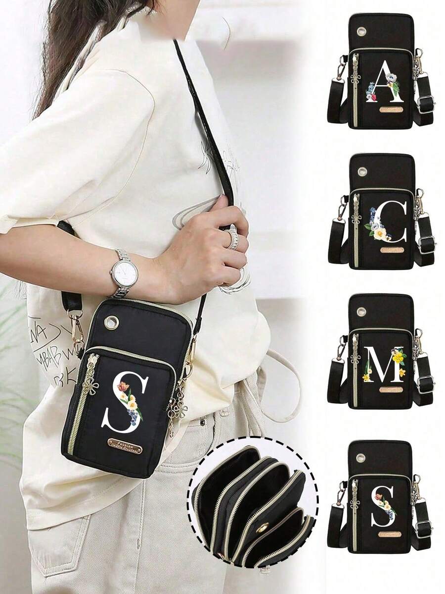 Bolso de teléfono para mujer, mini bolso bandolera, monedero vertical, brazalete deportivo/muñequera para correr, mini bolso bandolera casual para teléfono con orificio para auriculares, adecuado para damas de oficina elegantes, estudiantes universitarias, empresarios, viajeros, trabajadores de oficina, gran regalo para aniversario, parejas, cumpleaños, San Valentín, Navidad, Acción de Gracias, Día del Maestro - Multicolor - Ver 1