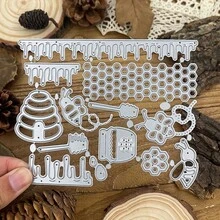 1pc Bee Set Series Metal Cutting Dies DIY Scrapbook Album Welcome Card Home Decor Holiday Greeting Handmade - Bee - View 6
