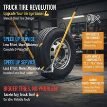 [Free Shipping] Manual Wheel Dismounting Kit 22.5-24.5 Inch For Tire Repair Shop, Fleet Maintenance, Roadside Assistance, Steel Construction Extra Bead Holder Tubeless Truck Tire Changing 3 Pieces Orange-XY75967 - Default0 - View 4