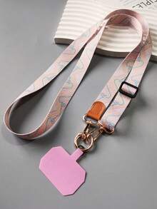 1 Stück Handyband mit Marmormuster, bemalt und gewebt, Crossbody-Handyband, Handy-Anhänger, Handy-Accessoire, Taschenanhänger, Schlüsselanhänger, austauschbarer breiter Schultergurt aus bemalter Leinwand, Reise-Diebstahlschutz-Handyhülle, Verlustschutz-Halter, verstellbar, Outdoor-Begleiter, Handyband mit kostenlosem Clip - Verschiedenfarbig - Übersicht 7