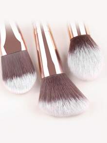 ronshadow 3pcs Dual-Ended Makeup Brush Set Including Powder Brush + Blush Brush + Foundation Brush + Contour Brush Soft Bristle Full Face Makeup Tool - Multicolor - View 7