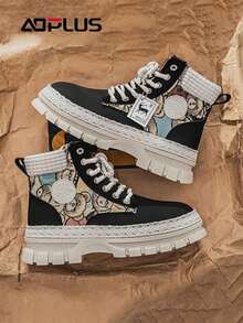 Private Jet Exclusive High-Cut Boots, Anti-Static PU Upper, Ultra-Quiet Rubber Sole, Luxury Travel Equipment - 黑色 - 查看 3