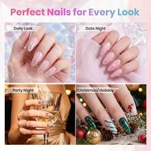 Beetles 23Pcs Glitter Gel Polish Set, 20 Colors Diamond Shimmer Gel With Base & Top Coat, UV LED Soak Off - 20 Colors Party Auras - 查看 6