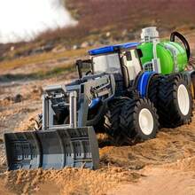 1:24 Scale Remote Control Tractor Toy Electric Alloy Farm Truck with Headlights RC Car Set for Boys Birthday Christmas Gifts - brazo delantero - Ver 6
