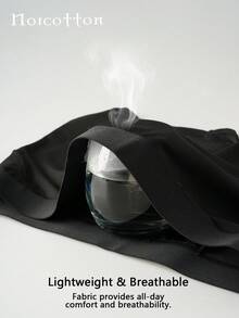 Norcotton 2件組男士內褲，網眼前部平口內褲，純棉平口短褲 - 黑色 - 查看 4