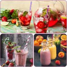 200|100|50|25Pcs Assorted Paper Drinking Straws, Suitable For Birthday, Christmas, Wedding, Halloween, Bridal Shower, Cocktail Party, Juice Party Decoration - View 11