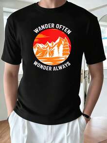 T-shirts i stora storlekar för män - Svart - Visa 2