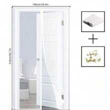 1 pièce Porte moustiquaire magnétique robuste, pliable, maille fine, durable et sécurisée, matériau en maille, style moderne minimaliste, rideau noir, ventilé et anti-nuisibles, convient pour une utilisation domestique quotidienne et la protection contre les moustiques en été - B - Voir 10