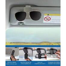 1pc Car Visor Glasses Clip Holder, Multifunctional Fashion Glasses Storage Clip For Car Sun Visor - A - View 3