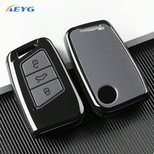 柔軟TPU智慧鑰匙遙控器保護套附鑰匙圈，耐用保護殼適用於VW Passat B8 Magotan Superb A7 Kodiaq，男士與女士禮物 - 大眾D款 - 查看 3