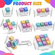 Multi-Style Macaron Multi-Key Mechanical Keyboard Stress Relief Toy Keychain Set, Multi-Color Crisp Key Press Sensory Fidget Toy, Transparent Mini Keyboard Switch Stress Relief Bag, Portable Anxiety Relief Accessory For Teens / Adults / Gamers / Students, Suitable For Back To School, Office, Travel, Birthday & Christmas Holiday Gifts - Multicolor - View 3