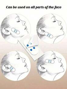 Instant Skin Care Tape - Invisible Waterproof Support Patches, Suitable For Chin And Neck, Face Tape - Alcohol-Free, Suitable For All Skin Types, Unisex, Jawline - Multicolor - View 5