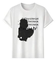 Playeras Teorema Pitágoras C² = A² + B² - Blanco - Ver 1