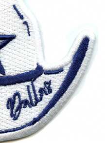 1pc/2pcs/3pcs/4pcs Dallas Hat Parody Patch Football Sport Fan Embroidered Iron On - Multicolor - View 6