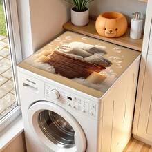 1 buah, Dekorasi Rumah, Keset Anti Debu Mesin Cuci Bermotif Tema Laundry, Alas Karet Lembut, Aksesoris Ruang Cuci, Keset Pelindung Atas Mesin Cuci, Menyerap Air Cepat Kering, Keset Penutup Anti Debu Kulkas, Keset Penyerap Air Meja Mesin Kopi, Keset Drainase Tanah Diatom, Penutup Anti Debu Mesin Cuci dan Pengering Peralatan Dapur dan Ruang Cuci Modern, Dekorasi Rumah, Dekorasi Ruang Makan Dapur - MultiWarna - View 5