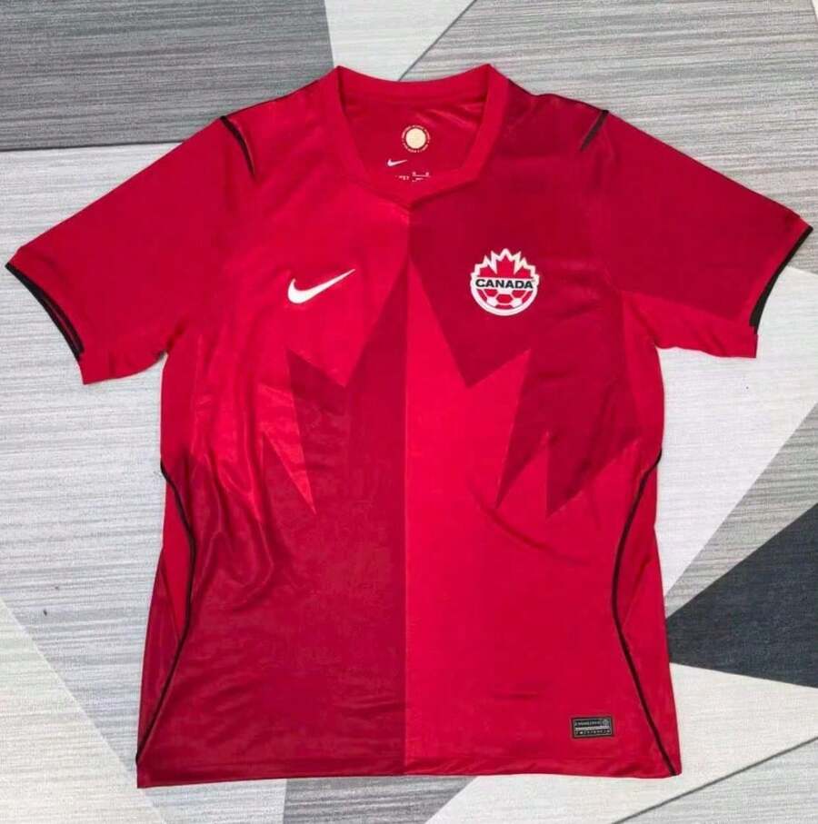 2CXS Canada 2026 World Cup Jersey, Size 3XL, Red, Fan Version BURD - 黑色 - 查看 1