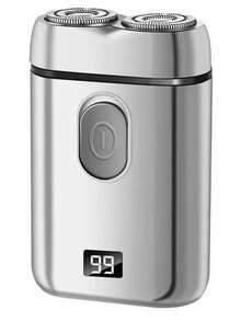 Afeitadora eléctrica Modelo en plata electrochapada líquida máquina de afeitar recargable y lavable para hombre, cuchilla afilada sin tirones - Plateado - Ver 7