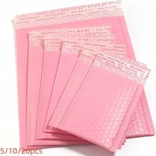 5/10/20pcs PE Thickened Waterproof Composite Pearlized Bubble Mailers, Self-Adhesive Shock-Proof Packing Bags For Clothing, Books, Gifts - Packaging Bags - View 1
