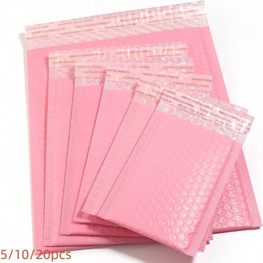 5/10/20pcs PE Thickened Waterproof Composite Pearlized Bubble Mailers, Self-Adhesive Shock-Proof Packing Bags For Clothing, Books, Gifts - Packaging Bags - View 1