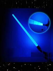 1pc Random Color Retractable Glow Stick, 2-In-1 Christmas Decoration Flashing Glow Stick, Stress Relief Toy Retractable Sword (Batteries Not Included), Some Parts Color Random, Game - Multicolor - View 7