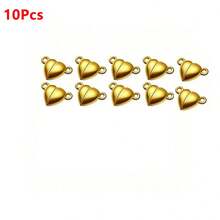 10/20/30pcs Heart Shaped Magnetic Clasps DIY Jewelry Necklace Bracelet Making Accessories - Love - View 7