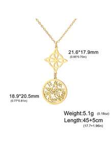LIKGREAT 1pc Double Amulet Protection Necklace Knot Pentagram Four-Character Stainless Steel Protective Jewelry Wholesale - Fashion Series - View 16