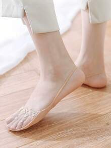 1/5/6/10/15/20/30 Pairs Thin Lace Invisible Non-Slip Liner Socks For High Heels, Suitable For Spring & Summer, Random Delivery - Multicolor - View 4