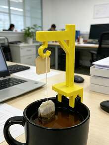 Creative Mini Crane-Shaped Tea Bag Holder, Reusable, With A Cup Rim Design To Prevent Cups From Falling Off. A Useful Tea Bag Holder For Home And Office Use, Suitable For Cups 3-5mm Thick, Easily Hanging Tea Bags For Even Brewing. - Multicolor - View 5