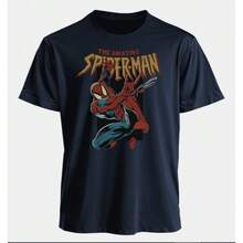 Disney 2026 The Amazing Spider-Man Retro Print T Shirt Men Women Summer Cotton Oversized T-Shirt Superhero Fan Gift - 1 - 查看 1