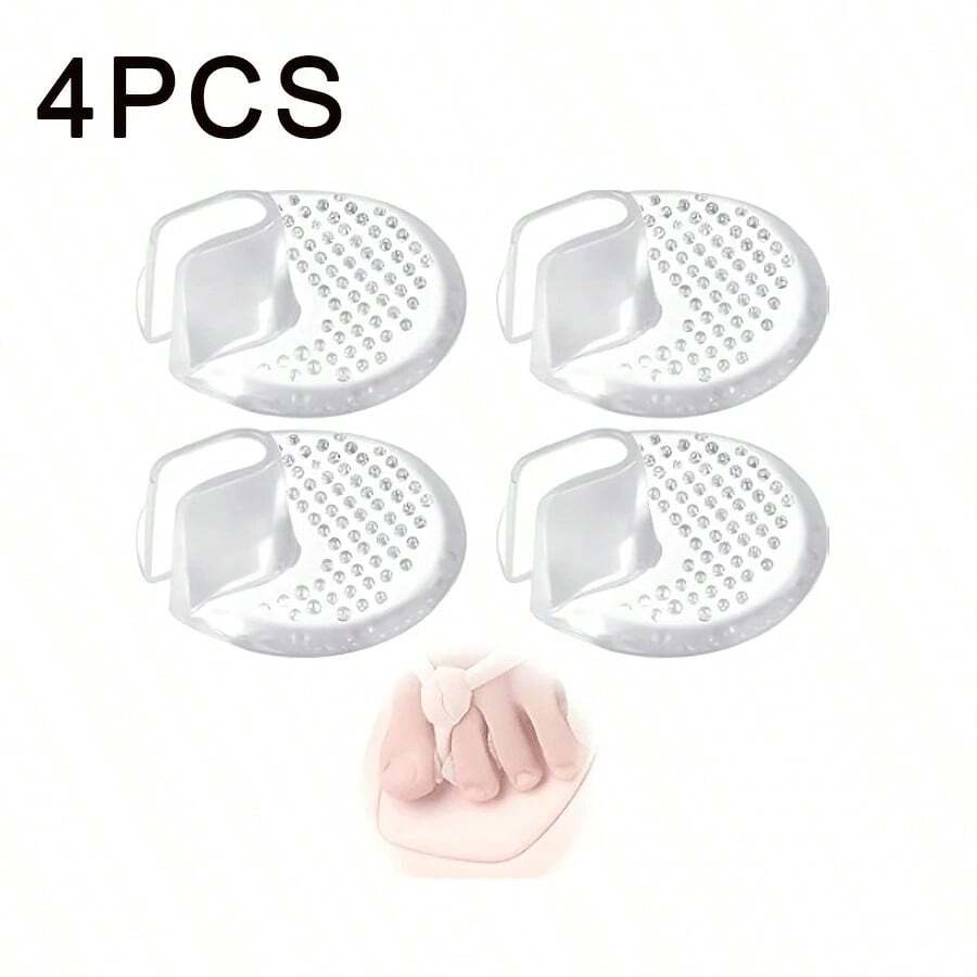 2/4pcs Unisex Toe Slippers Insoles, Anti-Slip Durable Invisible Transparent, Washable And Reusable, Suitable For Flip-Flops And Sandals - Multicolor - View 1