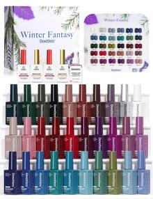 Beetles 30 Colors 10ml Each HEMA Free Winter Fantasy Gel Polish Kit With Top And Base Coat, Swatch Card Soak Off UV LED Manicure - 30 Colors 10ML HEMA-free Winter Fantasy - View 8