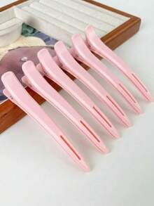 6pcs Professional Seamless Hair Clips, Long Alligator Hair Clips, Women's Perming & Dyeing Sectioning Positioning Hair Clips, Hair Styling Accessories - Multicolor - View 11