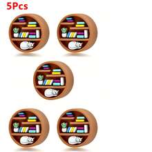 1/3/5pcs Round Bookshelf Shape 3D Silicone Focal Beads, Suitable For Pens, Bracelets, Necklaces, Pendants, Jewelry And Handmade Crafts, Silicone Loose Beads And Beads Set - Bead - View 7