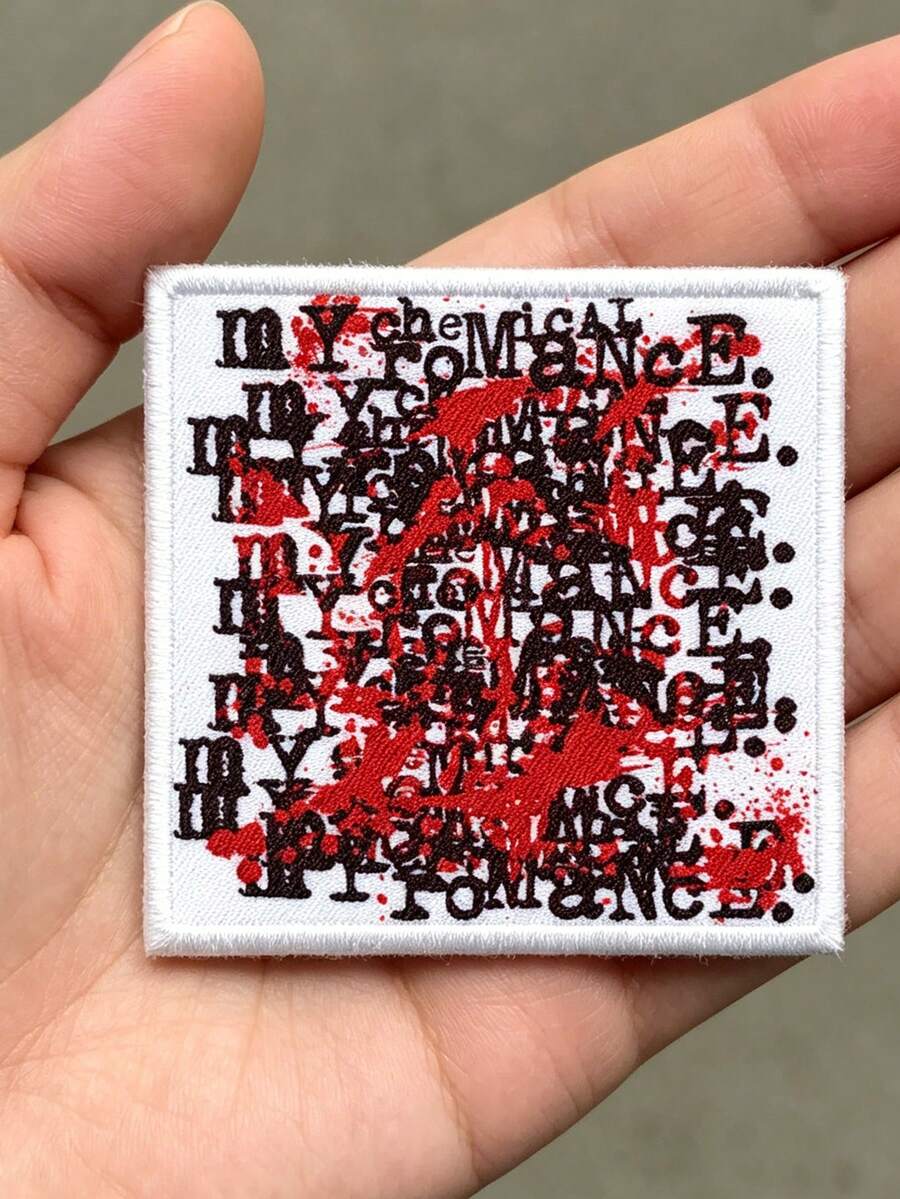 1pc Patch Sweet Revenge Splatter Repetitive Sublimated Iron On - Multicolor - View 1