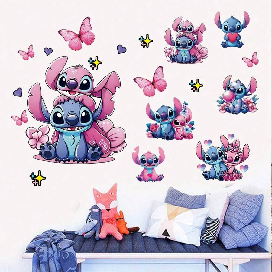 1pc Disney Stiddy Fun Wallpaper Wall Decor Self-Adhesive - Stitch Wall Decoration Self-adhesive - View 1