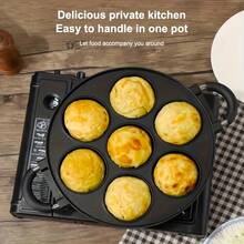 1pc Multi-Functional 7-Hole Octopus-Shaped Mold, Egg Cake Mold And Multi-Functional Non-Stick Kitchen Cooking Pot, Easy To Clean And Space-Saving Design - Perfect For Home Cooking And Outdoor Activities - View 5