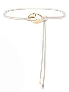 1 Elegant Dress Belt, Thin PU Belt With Gold Buckle - A - View 11