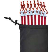 Estacas para tienda de campaa, 9 pulgadas, ligeras, de aleacin de aluminio, para camping, senderismo, manta de picnic, alfombra de playa, valla de patio, 10 unidades - Rojo - Ver 7