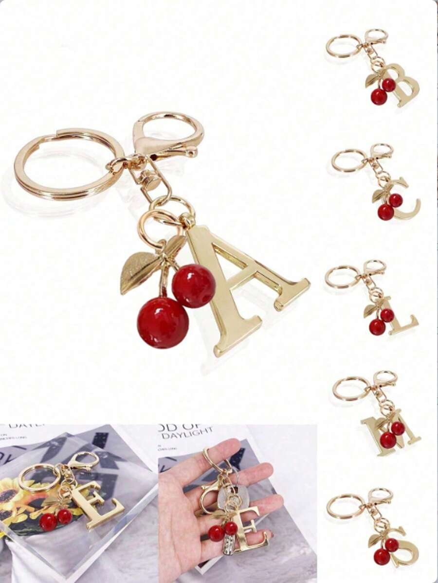 Llavero elegante de alta gama con letra dorada en forma de corazón, colgante para bolso, accesorio para coche, regalo para mujer, accesorio para teléfono. Llavero de aleación de moda, colgante para auriculares, colgante para mochila, llavero para coche. Llavero elegante de alta gama con letra dorada, regalo exquisito, para amigos, familia, seres queridos, regalo del Día de San Valentín, regalo de Año Nuevo, regalo de cumpleaños, regalo de Navidad, regalo de aniversario. - Multicolor - Ver 1