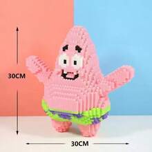 SpongeBob SquarePants 3800+片方形派翠克積木,卡通DIY小顆粒組裝雕像。鮮豔色彩與逼真設計,適合桌面裝飾,生日、返校和畢業季的理想禮物。(隨機款式) - 彩色 - 查看 8