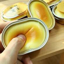 1个黄色慢回弹奶油芝士蛋糕挤压玩具，柔软粘稠的半冻糕面包挤压玩具，创意减压小礼物，送给亲朋好友，逼真蛋糕玩具，减压玩具，发泄玩具，节日、生日和派对礼物 - 黃色 - 查看 6