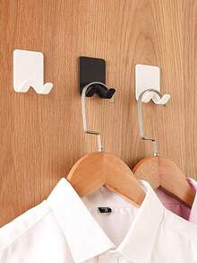 1-10pcs Bathroom Razor Holder, Razor Hook, Shower Men's Blade Rack, Home Bedroom Decor, Home Decor, Wall Decor, Bathroom Accessories, Bathroom Storage Box, Drill-Free Storage Rack, Wall Keychain, Wall-Mounted Clothes Bag Storage Hook - Multicolor - View 3