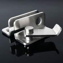 YITAPE 1pc Heavy Duty Stainless Steel Flip Latch, Security Sliding Bolt Lock, Suitable For Barn, Cabinet, Pet Cage, Wooden Fence, Bathroom, Garage, Window - Brushed Nickel Metal Door Lock Hardware Dog Cage Dog Stuff Hamster Cat House Cat Stuff Guinea Pig Bird Cage Dog House Cat Carrier Supplies Furniture Bunny Cage Kitten Supplies House Puppy Keep Lock - Thickened Upgraded Version - View 3