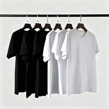 Rapper Eladio Carrion 2025  Album Doppelseitig Bedrucktes T-Shirt Herren Hip-Hop Sommer Hochwertiges T-Shirt Lose Übergroße Oberteile - Schwarz - Übersicht 5