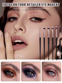 18/24Pcs Total Makeup Tool Kit, 18Pcs Makeup Brushes Set, Soft Synthetic Cosmetic Brushes For Foundation& Eyeshadow, Includes 3pcs Makeup Sponges And 3pcs Triangle Powder Puffs, Multifunctional Cosmetic Accessories For Daily Face Makeup - Black - View 6