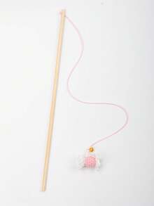 1/2/3pcs Sounding Cute Multi-Color Cat Teaser Wand Cat Toy, Energy-Consuming Companion Cat Toy, Knitted Yarn With Bell - Multicolor - View 19