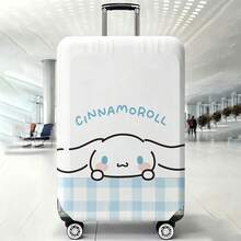 Miniso 極簡風 Cinnamoroll 格紋印花行李箱套，彈性可水洗行李箱保護套，可愛防刮防塵旅行保護皮 - 顏色 - 查看 1